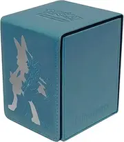 Ultra Pro Elite Series Alcove Flip Deck Box for Pokémon Cards, Magic the Gathering & Baseball Cards - Strong Magnetic Closure, Holds 100+ Sleeved Cards - Lucario Design