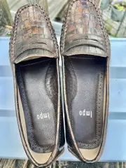 Brand New, IMPO, DEVON Glided Croco Print, Brown, Ladies, 6.5 M, Shoes