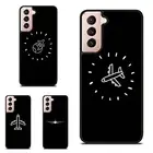 black white air plane For Samsung A15 A16 S23 S24 S25 Ultra FE Anti scratch Case