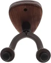 Levemolo Guitar Wall Mount Hook Rack Wall Guitar Holder Black Walnut Wood Violin Ukulele Decorative