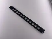 12-Hole 1U Audio Rack Panel Chassis Mount for Neutrik D Size XLR 1/4 TRS SPEAKON