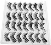 NIYANGLE 14Pairs Fluffy False Eyelashes Natural Looking Lashes for Daily Use Parties Special Events Realistic Eyelash Extension Kit for Stunning Eyes