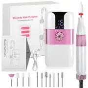 Professional Nail Drill Machine Kit 15000RPM Cordless Rechargeable Electric Nail File for Pedicure & Gel Nail Art