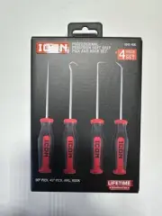 ICON Professional Mini Soft-Grip Pick and Hook Set, 4-Piece, Lifetime Warranty