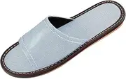 GuoChe Indoor Spa Sandal Reusable Non-Slip Bedroom Slipper for Hotel Travel Party Light Steel Blue, 15.0, 8-8.5