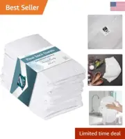 Lint-Free Kitchen Towels - 12 Pack, 100% Cotton, Ultra Absorbent, Multi-Purpose