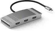 USB C to 3 HDMI Adapter,Type C Multi Monitor 3 Port,Support Dual 4K@60Hz or One 4K@60Hz and Two 4K@30Hz