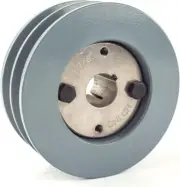 Cast Iron 4.5" Dual Groove Pulley Belt B Section 5L with 7/8" Sheave Bushing 2BK