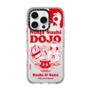 iPhone 16 Pro Clear Case MagSafe Compatible Ninja Sushi Dojo