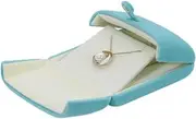 [Generic] Blue Necklace Pendant Box Jewelry Gift Box Bracelet Chain Earrings Storage Case for Engagement (Blue)