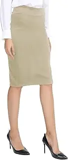 [Urban CoCo] Women's Elastic Waist Bodycon Pencil Skirt Stretch Business Skirt