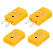 2 Set K Type Thermocouple Wire Connectors Female Male Plug Temperature 120°C