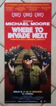 WHERE TO INVADE NEXT Original Movie Poster 12x27" Italian MOORE