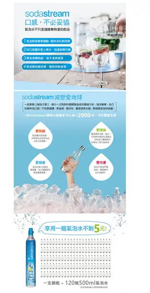 送專用水瓶1L/2入【Sodastream】Power Source 電動氣泡水機(公司貨) (7.3折)