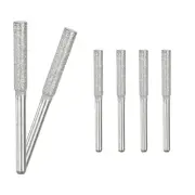 6-Pack 5/32 Inch Titanium Plated Diamond Chainsaw Sharpener [3mm Silver]
