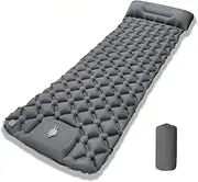 Camping Sleeping Pad, Ultralight Camping Mat with Pillow Built-in Foot Pump Inflatable Sleeping Pads Compact for Camping Backpacking Hiking Traveling Tent