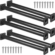 Purife Outdoor Black Monkey Bars for Backyard Set of 6 - Swing Set Ladder Rungs for Playset, Playground Kids Safety Climbing Handle Bars - 16.5 Inch