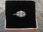 Pandora Timeless Silver Cubic Zirconia Sterling Silver Ring NIB Size 7 $115
