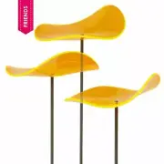 Cazador-del-sol - 8" Wavy Suncatcher Set of 3 - Lucy - Yellow