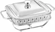 Food Warmers,Buffet Server Food Warmer,hot Plates Hot Pot Buffet Set Premium 2L Hot Pot Buffet Set Container for Heating Food with Cover and Buffet Heater Game Food Heater for Fiestas Outdoo