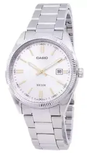 Casio Enticer Analog Stainless Steel Silver Dial MTP-1302D-7A2VDF 50M Mens Watch