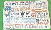 Avanti Home Beach House Shells Sand Coastal Placemats - Set of 6 Wipe clean NWT