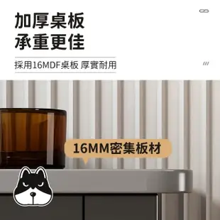 【優品星球】二代 加厚款 置物架電腦桌 100cm 灰色 黑色(桌子 書桌 工作桌 居家辦公 電競桌 餐桌)