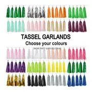 Multicoloured Tissue Paper and Foil Tassel Garland 5pk
