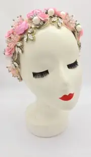 Lulu Soft Baby Pink Embellished Headband Fascinator Race Days Weddings Parties