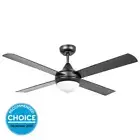Stradbroke 48" DC Eglo Ceiling Fan with E27 Light in Black