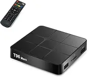 HD Smart TV Box T96 Mars 4K HD Smart TV Box with Remote Controller, Android 7.1.2, S905W Quad-Core 64-Bits ARM Cortex-A53, 1GB+8GB, Support TF Card, HDMI, LAN, AV, WiFi(Black) (Color : Black)
