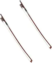 Levemolo 2pcs Violin Bow Replacement 1/8 Size Wood Violin Bow for Beginners Boys and Girls