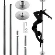 Professional Dancing Pole, Spinning Static Dancing Pole Kit, Portable Removable Pole, 45mm Heavy-Duty Stainless Steel Pole, Height Adjustable Fitness Pole, for Exercise Home Club Gym,