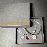 Alex And Ani Be Mine and Gem Bangle Bracelets Set of 2