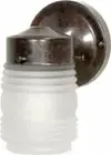 Nuvo 76-700 - 6" Porch Light Outdoor Wall Light with Frosted Glass Mason Jar