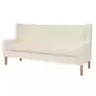 3-Seater Sofa Office Living Room Modern Lounge Couch Futon Chair Fabric Cream
