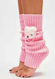 [Devil666ish] Pink Little Bears Leg Warmers