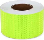 Reflective Tape， Outdoor Reflector Conspicuity Adhesive Tape, Warning Reflective Tape for Vehicles Trailers Boats Signs Trucks Cars Yachting, 10 cm X 45 Meters(Bright Green)