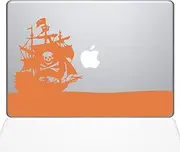 The Decal Guru Pirate Bay MacBook Decal Vinyl Sticker - 11" MacBook Air - Orange (1153-MAC-11A-P)