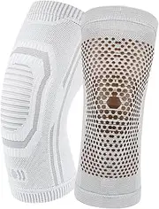 1 Pair Graphene Knee Wraps Warm Protective Leg Sleeves for Cycling Outdoor Activities Durable Comfortable Knee Covers for Travel Winter Weather