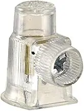 HPM R401B 1 Screw Cable Connector Heavy Duty Accessory - Insulated and earth connector heavy duty 40A 1 screw 6mm hole clear box of 100