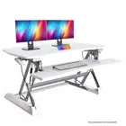 NNEDSZ FORTIA Desk Riser 90cm Wide Adjustable Sit to Stand, for Dual Monitor, Ke
