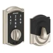 Schlage Touch Camelot Satin Nickel Electronic Deadbolt Lighted Keypad Touchscree