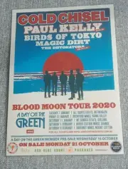 COLD CHISEL - 2020 Australian BLOOD MOON Tour - NEW Laminated Promo Tour Poster
