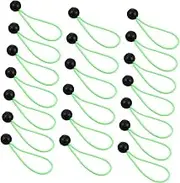 Happyyami 20Pcs Heavy Duty Ball Bungee Cords Elastic Rope for Camping Tarp Tent UV Treated Strong Tension Tie Down Cords for Outdoor Use for Securing Gear and Tarps