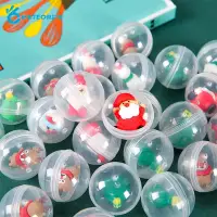 在飛比找蝦皮購物優惠-32 毫米透明聖誕扭蛋玩具/迷你聖誕娃娃互動玩具/兒童聖誕新