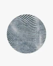 185' Round | Machine Washable Runner Rug | Kid & Pet Friendly | Indoor Rug | Wesley Blue Rug | Ruggable