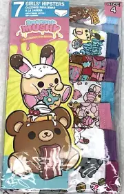 Smooshy Mushy Girl's Hipster Panties Sz 4 100% Cotton 7-Pk Underwear