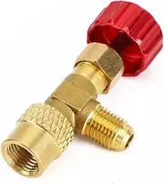 Areyourshop R410A Refrigeration Charging Valve Adapter 1/4" SAE Male to 5/16" SAE Famale