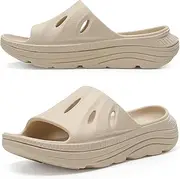 [ARISIC] Recovery Slides Sandals for Women Plantar Fasciitis Thick Cushion Orthotic Men Athletic Slides Lightweight Comfort Women Cloud Slippers Arch Support of Indoor Outdoor